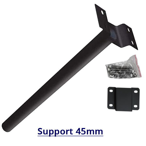 Pack lampadaire filaire complet 5 mètres : Lampe de rue filaire - Série FLEX ECO - 100 Watts - 3000k + Mât STANDARD 5 mètres avec trappe au choix (Série STANDARD V2 EVO ou Série STANDARD V4 EVO) + Support déporté 45mm ou Adaptateur rotatif 80/50 mm