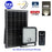 Projecteur LED solaire - Série SECURITY V1 - Rendu lumineux 300 Watts - 4800 lumens - Angle 120° x 60° - IP65 - 4000k - Lampe 20 x 19 x 5 cm - Panneau solaire monocristallin ajustable 35 x 24 x 2 cm - Détecteur Infrarouge - Télécommande