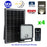 Pack de 4x Projecteurs LED solaires - Série SECURITY V1 - Rendu lumineux 300 Watts - 4800 lumens - Angle 120° x 60° - IP65 - 4000k - Lampe 20 x 19 x 5 cm - Panneau solaire monocristallin ajustable - Détecteur PIR - Télécommande