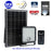 Projecteur LED solaire - Série SECURITY V1 - Rendu lumineux 300 Watts - 4800 lumens - Angle 120° x 60° - IP65 - 6000k - Lampe 20 x 19 x 5 cm - Panneau solaire monocristallin ajustable 35 x 24 x 2 cm - Détecteur Infrarouge - Télécommande