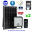 Pack de 2x Projecteurs LED solaires - Série SECURITY V1 - Rendu lumineux 300 Watts - 4800 lumens - Angle 120° x 60° - IP65 - 6000k - Lampe 20 x 19 x 5 cm - Panneau solaire monocristallin ajustable - Détecteur PIR - Télécommande