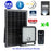 Pack de 4x Projecteurs LED solaires - Série SECURITY V1 - Rendu lumineux 300 Watts - 4800 lumens - Angle 120° x 60° - IP65 - 6000k - Lampe 20 x 19 x 5 cm - Panneau solaire monocristallin ajustable - Détecteur PIR - Télécommande