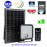 Pack de 8x Projecteurs LED solaires - Série SECURITY V1 - Rendu lumineux 300 Watts - 4800 lumens - Angle 120° x 60° - IP65 - 6000k - Lampe 20 x 19 x 5 cm - Panneau solaire monocristallin ajustable - Détecteur PIR - Télécommande
