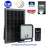 Projecteur LED solaire - Série SECURITY V1 - Rendu lumineux 150 Watts - 1500 lumens - Angle 120° x 60° - IP65 - 6000k - Lampe 14 x 15 x 3 cm - Panneau solaire monocristallin ajustable 22 x 18 x 2 cm - Détecteur Infrarouge - Télécommande