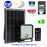 Pack de 8x Projecteurs LED solaires - Série SECURITY V1 - Rendu lumineux 150 Watts - 1500 lumens - Angle 120° x 60° - IP65 - 6000k - Lampe 14 x 15 x 3 cm - Panneau solaire monocristallin ajustable 22 x 18 x 2 cm - Détecteur Infrarouge - Télécommande
