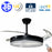 Ventilateur de plafond LED filaire - Série FRESH - 36 Watts - 2880 Lumens  - 80 Lumens/watt - CCT (Couleur Changeante en Température) 3000k/4000k/6000k - IP20 - Angle 120° -  1067mm de diamètre - Modèle Noir - Avec télécommande