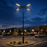 Pack lampadaire solaire complet quadruple tête 3/4/5/6 mètres au choix : 4x Lampadaires solaires - Série POWER ULTRA V2 CCT + Mât STANDARD V1 EVO + Adaptateur quadruple tête de mât + 4x Adaptateurs ajustables 80/50mm