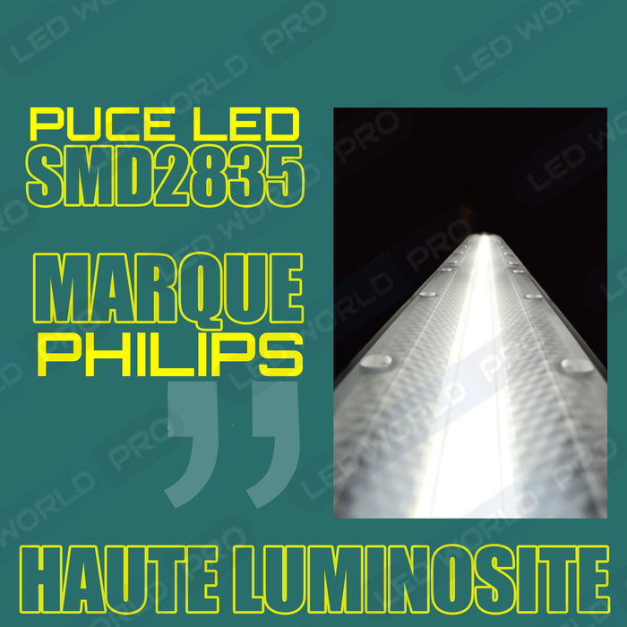 Pack de 12x Lampes industrielles linéaires - Série LINEAR V2 - 100 Watts - 16 000 Lumens - 160 Lumens/watt - Angle 30x90°  - IP66 - 60 x 11 x 8 cm - Transformateur SOSEN - Branchement en Série Possible - 4000K - Garantie 5 ans