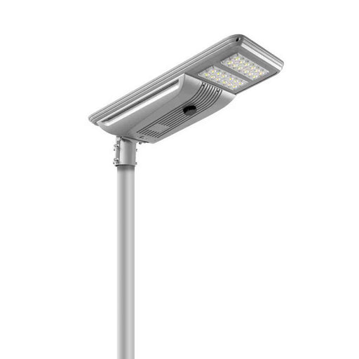 Lampe de rue solaire - Série STREET V3 -  6000 Lumens - 30 Watts - Structure Aluminium - Dimensions 828 x 408 x 150 mm - Panneau solaire 50W MONOCRISTALLIN - Autonomie 12 heures - Garantie 3 ans