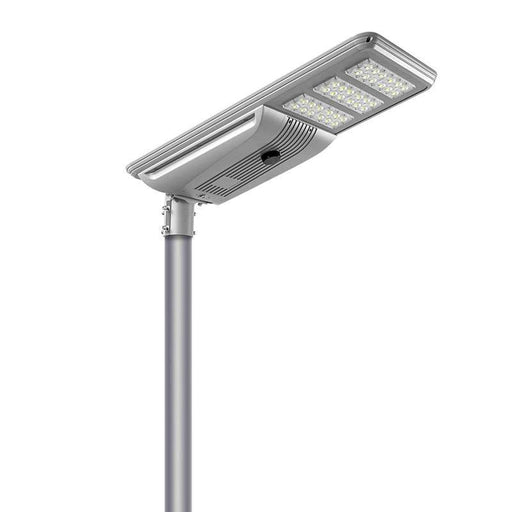 Lampe de rue solaire - Série STREET V3 -  8000 Lumens - 40 Watts - Structure Aluminium - Dimensions 933 x 408 x 150 mm - Panneau solaire 60W MONOCRISTALLIN - Autonomie 12 heures - Garantie 3 ans