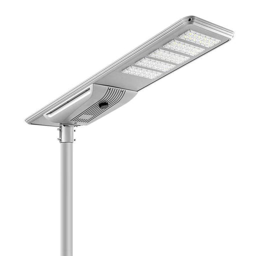 Lampe de rue solaire - Série STREET V3 -  16000 Lumens - 80 Watts - Structure Aluminium - Dimensions 1388 x 408 x 150 mm - Panneau solaire 105W MONOCRISTALLIN - Autonomie 12 heures - Garantie 3 ans