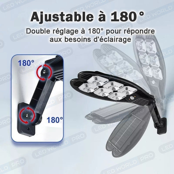 Pack 20x Lampes LED solaires pour extérieur - Série MULTI - 120 Watts - Angle 140° - IP65 - 55 x 37 x 18 cm - 3 Modes - Dimmable - COB LED - Télécommande - Détecteur de mouvement - Capteur crépusculaire - 6000k – Fonction détection 0% – 100%