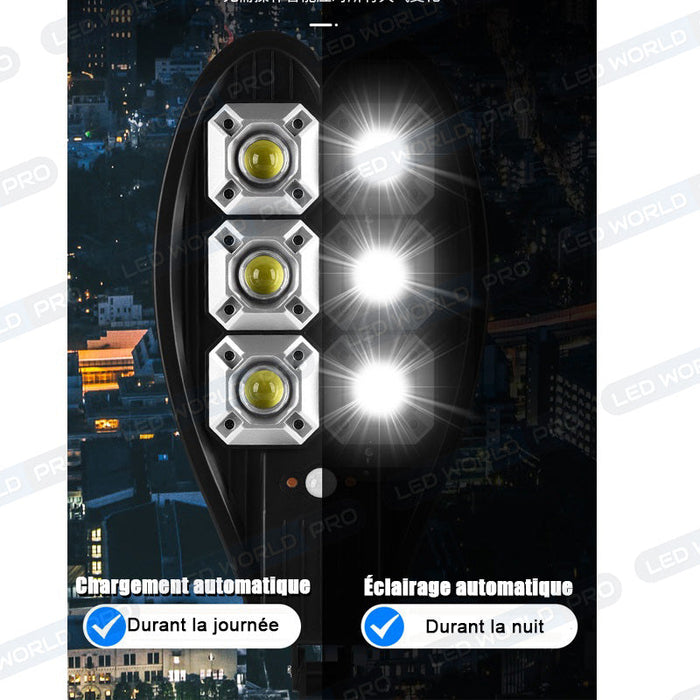 Pack 10x Lampes LED solaires pour extérieur - Série MULTI - 120 Watts - Angle 140° - IP65 - 55 x 37 x 18 cm - 3 Modes - Dimmable - COB LED - Télécommande - Détecteur de mouvement - Capteur crépusculaire - 6000k – Fonction détection 0% – 100%