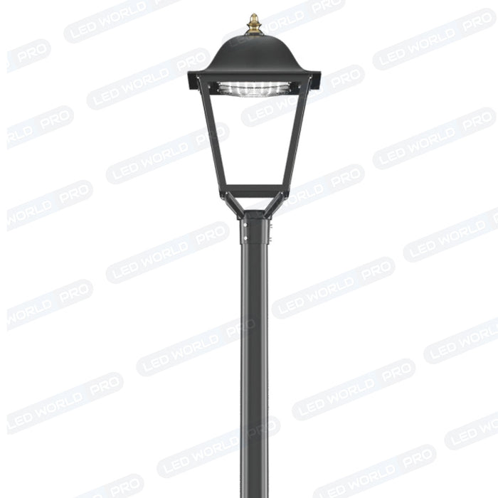 Pack de 2x Lampes de jardin filaires - Série OVALI RETRO - 40 Watts - 5600 Lumens - 140 Lumens/Watt - IK08 - IP65 - 120° – 4000k - Transformateur SOSEN - Tube d’insertion 80 mm - 70 x 40 x 40 cm - Avec couvercle anti-éblouissement -  Garantie 5 ans