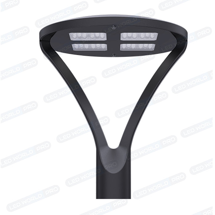 Lampe de jardin filaire - OVALI ULTRA CCT - Puissance ajustable 30 / 40 / 60 Watts - Jusqu'à 9600 Lumens - 160 Lumens/Watt - IK08 - IP66 - Angle Type III - Tube d’insertion 60 / 80mm - Transformateur SOSEN - 54 x 42 x 42 cm - Garantie 5 ans