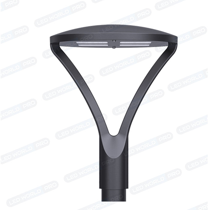 Lampe de jardin filaire - OVALI ULTRA CCT - Puissance ajustable 30 / 40 / 60 Watts - Jusqu'à 9600 Lumens - 160 Lumens/Watt - IK08 - IP66 - Angle Type III - Tube d’insertion 60 / 80mm - Transformateur SOSEN - 54 x 42 x 42 cm - Garantie 5 ans