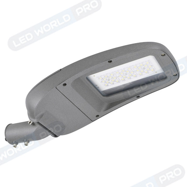 Pack de 2x Lampes de rue filaires - Série JPR - 30 Watts - 3500 Lumens - 117 Lumens/Watt - Angle 120° - IP66 - IK08 - 50 x 21 x 14 cm - Tube d'insertion 50mm - Support ajustable - 4000K - Couleur GRIS - Transformateur INVENTRONICS - Garantie 5 ans