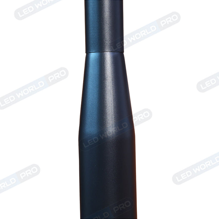 Mât / Poteau pour lampe de rue - Nouveau design - Série STANDARD V3 EVO - 3 mètres - Entraxe latéral des trous 200mm -  Couleur NOIR - Finition épurée - Base de fondation en option - Capuchon en option