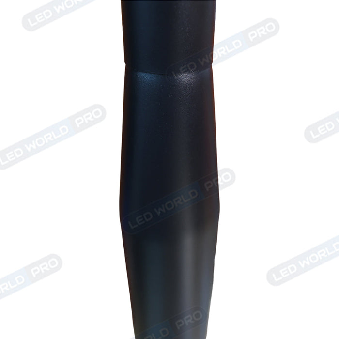 Mât / Poteau pour lampe de rue - Nouveau design - Série STANDARD V3 EVO - 3 mètres - Entraxe latéral des trous 200mm -  Couleur NOIR - Finition épurée - Base de fondation en option - Capuchon en option