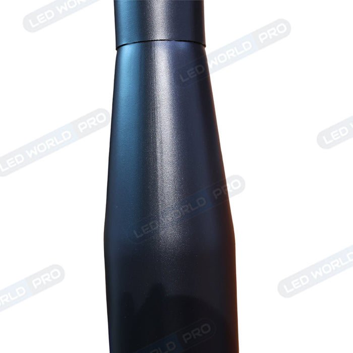 Mât / Poteau pour lampe de rue - Nouveau design - Série STANDARD V3 EVO - 3 mètres - Entraxe latéral des trous 200mm -  Couleur NOIR - Finition épurée - Base de fondation en option - Capuchon en option