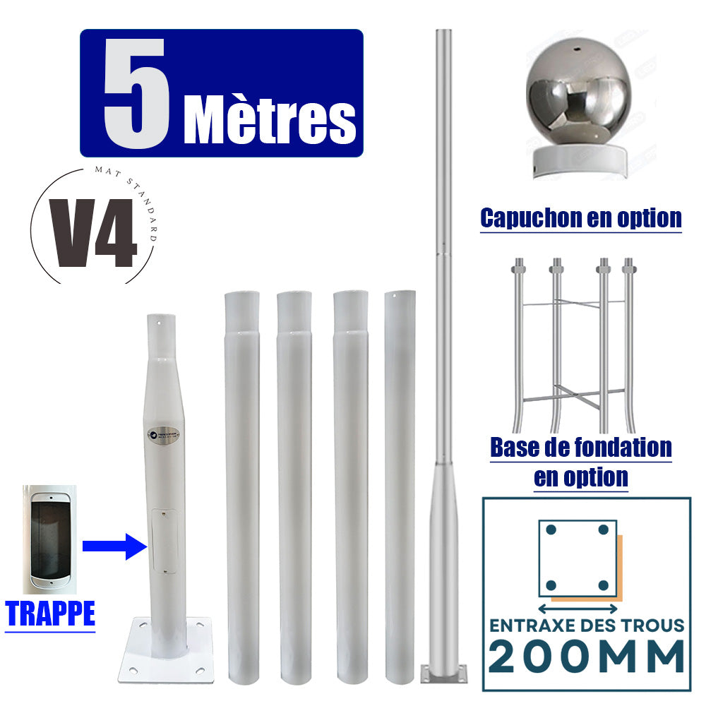 Mât / Poteau pour lampe de rue - Nouveau design - Série STANDARD V4 ...