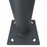 Mât / Poteau pour lampe de rue - Nouveau design - Série STANDARD V4 EVO avec TRAPPE - Vis antivol - 4 mètres - Entraxe latéral des trous 200mm -  Couleur GRIS SOMBRE - Finition épurée - Base de fondation incluse / capuchon  en option