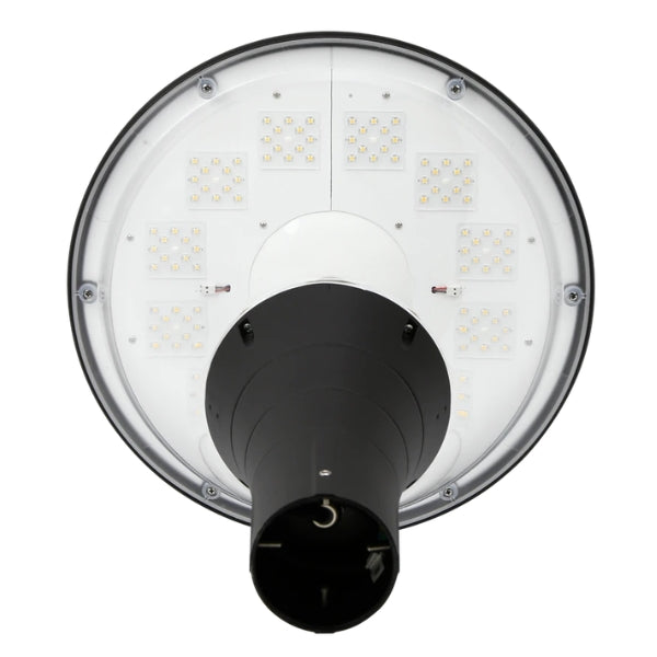 Lampe de jardin et parking filaire - Série OVALI GARDEN - 4000k - 30 Watts - 4500 Lumens - 150 Lumens/watt - IK08 - IP66 - 100° ajustable - 57 x 45 cm - Tube d’insertion 60mm - Garantie 5 ans