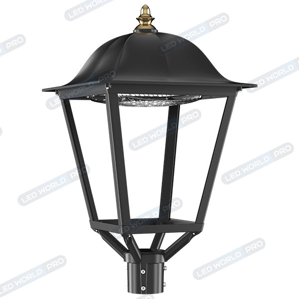 Pack de 2x Lampes de jardin filaires - Série OVALI RETRO - 40 Watts - 5600 Lumens - 140 Lumens/Watt - IK08 - IP65 - 120° – 4000k - Transformateur SOSEN - Tube d’insertion 80 mm - 70 x 40 x 40 cm - Avec couvercle anti-éblouissement -  Garantie 5 ans