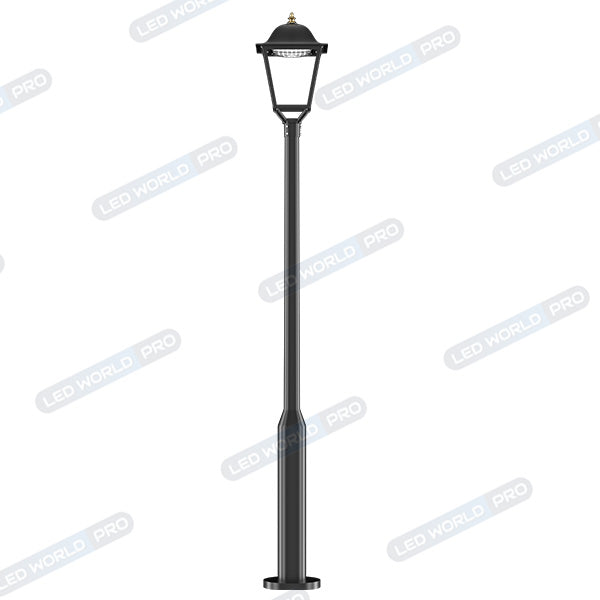 Pack de 2x Lampes de jardin filaires - Série OVALI RETRO - 40 Watts - 5600 Lumens - 140 Lumens/Watt - IK08 - IP65 - 120° – 4000k - Transformateur SOSEN - Tube d’insertion 80 mm - 70 x 40 x 40 cm - Avec couvercle anti-éblouissement -  Garantie 5 ans