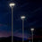 Pack lampadaire filaire complet 4 mètres : Lampe de jardin et parking filaire - Série OVALI V2 - CCT (Couleur Changeante en Température) - 25 Watts + Mât STANDARD - 4 mètres avec trappe + Adaptateur 60/80mm