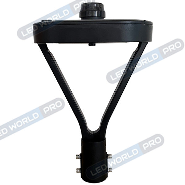 Lampe de jardin et parking filaire CCT (3000k/4000k/6500k) - Série OVALI V3 - 50 Watts - 8350 Lumens - 167 Lumens/watt - IK08 - IP66 - 120° ajustable - 44 x 30 x 30 cm - Tube d’insertion 48 / 60mm - Capteur crépusculaire en option - Garantie 5 ans