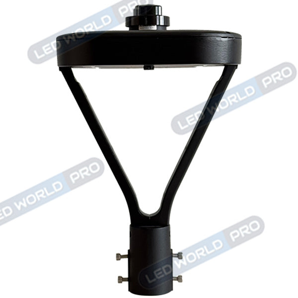 Lampe de jardin et parking filaire CCT (3000k/4000k/6500k) - Série OVALI V3 - 50 Watts - 8350 Lumens - 167 Lumens/watt - IK08 - IP66 - 120° ajustable - 44 x 30 x 30 cm - Tube d’insertion 48 / 60mm - Capteur crépusculaire en option - Garantie 5 ans