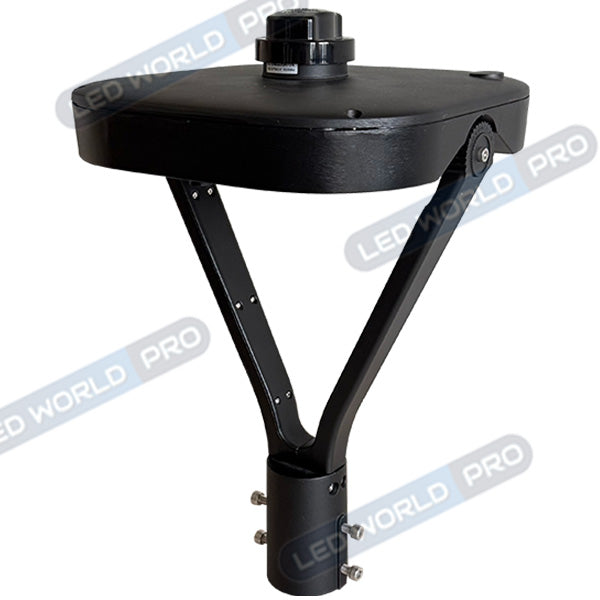 Lampe de jardin et parking filaire CCT (3000k/4000k/6500k) - Série OVALI V3 - 50 Watts - 8350 Lumens - 167 Lumens/watt - IK08 - IP66 - 120° ajustable - 44 x 30 x 30 cm - Tube d’insertion 48 / 60mm - Capteur crépusculaire en option - Garantie 5 ans