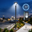 Pack lampadaire filaire complet 3/4/5/6 mètres au choix : Lampe filaire Série OVALI V3 + Mât EVO - Entraxe des trous 200mm - Noir