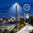 Pack lampadaire filaire complet 3/4/5/6 mètres au choix : Lampe filaire Série OVALI V3 + Mât EVO - Entraxe des trous 200mm - Noir