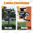 Pack de 2x Lampes solaires pour extérieur - Série OVNI BASIC V2 - Rendu lumineux 150W - 950 Lumens - Angle 360° - IP65 - 55 x 15 cm - Tube d'insertion 60 / 76mm - Avec télécommande - Avec détecteur de mouvement - Avec capteur crépusculaire - 6000k