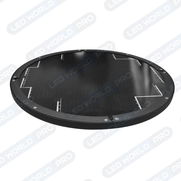 Pack lampadaire solaire complet 3 mètres : Lampe d'extérieur solaire - Série OVNI EVO - 1700 watts - 5100 Lumens - 3000k + Mât STANDARD (V1 EVO ou V4 EVO - Avec trappe)