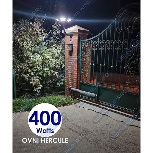 Pack de 2x Lampes solaires pour extérieur - Série OVNI - Version HERCULE 800 - 2700 Lumens - Angle 360° - IP65 - Lampe 745 x 135 mm - Panneau 625 x 345 mm - Diamètre tube d'insertion  60 - 76 mm - Détecteur PIR – Capteur crépusculaire - 6000k