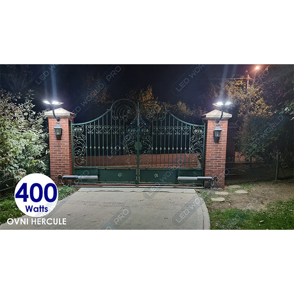 Lampe solaire pour extérieur - Série OVNI - Version HERCULE 800 - 2700 Lumens - Angle 360° - IP65 - Lampe 745 x 135 mm - Panneau 625 x 345 mm - Diamètre tube d'insertion  60 - 76 mm - Détecteur PIR – Capteur crépusculaire - Télécommande - 6000k