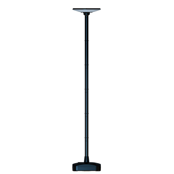 Lampe de jardin et parking solaire - Série OVNI MOBILE - CCT (Couleur Changeante en Température) - 500 Watts - 1800 Lumens - IP65 - Angle 120° - Lampe 45 x 11 cm -  Capteur de mouvement - Capteur crépusculaire - Avec Télécommande - Mât 2,5 mètres inclus