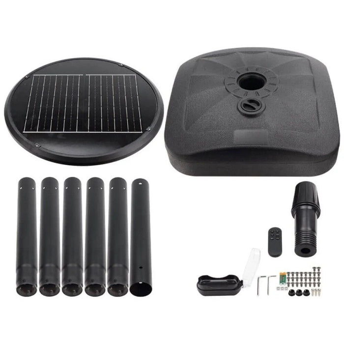 Lampe de jardin et parking solaire - Série OVNI MOBILE - CCT (Couleur Changeante en Température) - 500 Watts - 1800 Lumens - IP65 - Angle 120° - Lampe 45 x 11 cm -  Capteur de mouvement - Capteur crépusculaire - Avec Télécommande - Mât 2,5 mètres inclus
