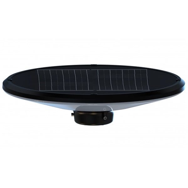 Lampe de jardin et parking solaire - Série OVNI MOBILE - CCT (Couleur Changeante en Température) - 500 Watts - 1800 Lumens - IP65 - Angle 120° - Lampe 45 x 11 cm -  Capteur de mouvement - Capteur crépusculaire - Avec Télécommande - Mât 2,5 mètres inclus