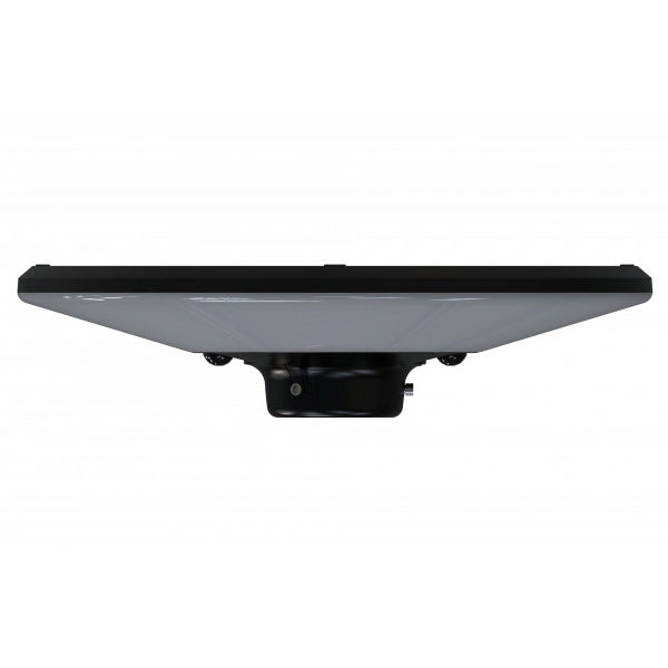 Lampe de jardin et parking solaire - Série OVNI MOBILE - CCT (Couleur Changeante en Température) - 500 Watts - 1800 Lumens - IP65 - Angle 120° - Lampe 45 x 11 cm -  Capteur de mouvement - Capteur crépusculaire - Avec Télécommande - Mât 2,5 mètres inclus