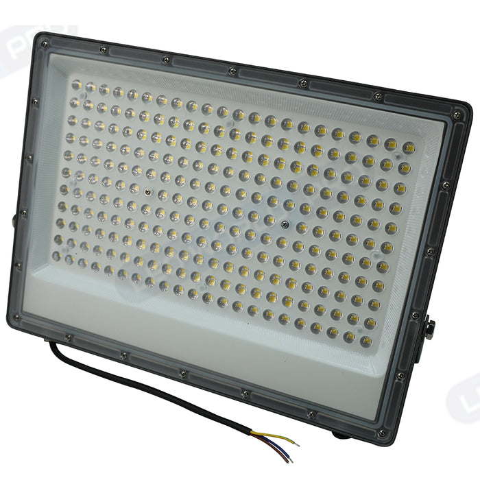 Pack de 4x Projecteurs LED filaires - Série PERLE V2 - 200 Watts - 24 000 Lumens - 120 Lumens/Watt - Angle 90° - IP65 - 6000K - 397 x 302 x 25 mm