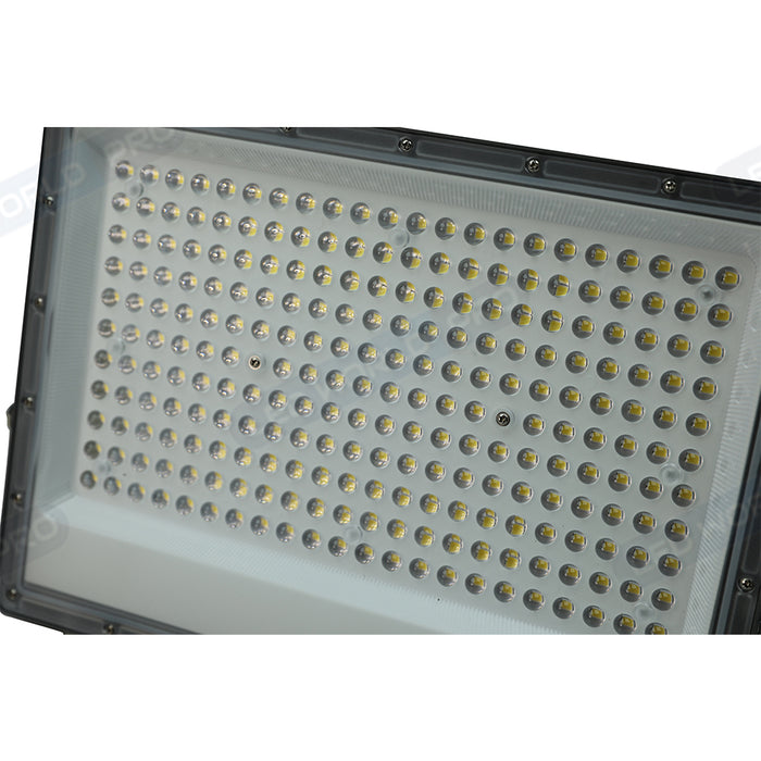 Pack de 10x Projecteurs LED filaires - Série PERLE V2 - 200 Watts - 24 000 Lumens - 120 Lumens/Watt - Angle 90° - IP65 - 6000K - 397 x 302 x 25 mm