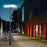 Pack lampadaire solaire complet 3/4/5/6 mètres au choix : Lampe solaire Série OVNI SUNFLOWER V2 + Mât EVO - Entraxe des trous 200mm - Noir