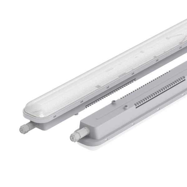 Pack de 9x Réglettes LED étanches - Série PRO190 - CONNECTABLES - HAUT RENDEMENT - 120cm - 36 Watts - 6840 Lumens - 190 Lumens/Watt - Angle 105° - IP65 - 120 x 7 x 6 cm - Protection à l'impact IK08 - 4000K/5700K au choix - Garantie 5 ans