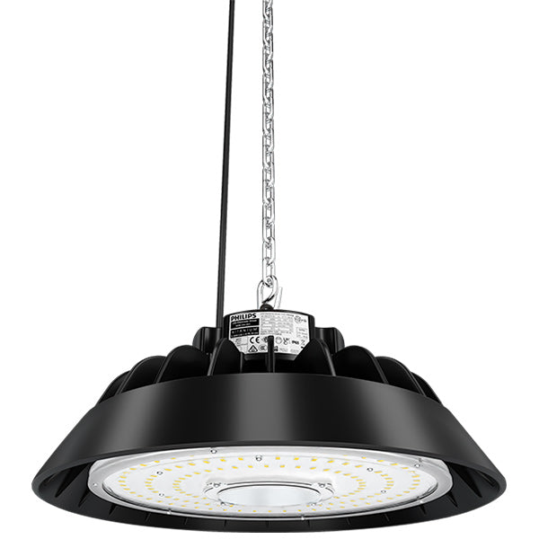 Lampe industrielle UFO - Série LIGHT V3 - Puissance ajustable 120 / 160 / 200 Watts - 30 000 Lumens - 150 Lumens/Watt - Angle 120° - IP65 - IK09 - 324 x 136 mm - 3000k/4000k/5000k/6000k au choix - Dimmable 0-10V - Transformateur PHILIPS - Garantie 5 ans