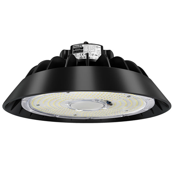 Lampe industrielle UFO - Série LIGHT V3 - Puissance ajustable 120 / 160 / 200 Watts - 30 000 Lumens - 150 Lumens/Watt - Angle 120° - IP65 - IK09 - 324 x 136 mm - 3000k/4000k/5000k/6000k au choix - Dimmable 0-10V - Transformateur PHILIPS - Garantie 5 ans