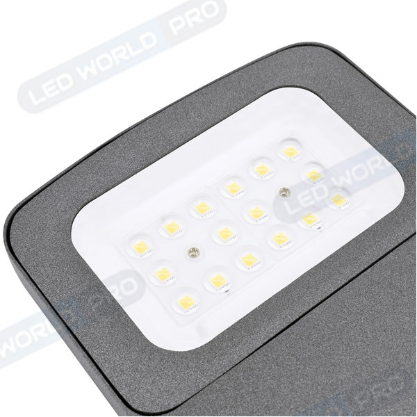 Projecteur LED filaire - Série ELITE V2 - 30 Watts - 5100 Lumens - 170 Lumens/Watt - Angle 90° - IP66 - IK08 - 27 x 23 x 5 cm - 4000K - Couleur GRIS - Transformateur INVENTRONICS - Garantie 5 ans